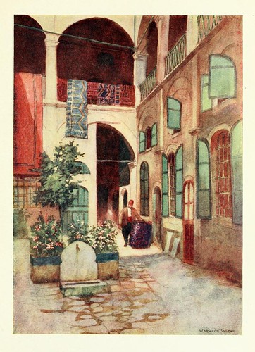 009-Almacen de alfombras- Constantinople painted by Warwick Goble (1906)