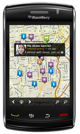 Loopt - Discover Map - BlackBerry Storm