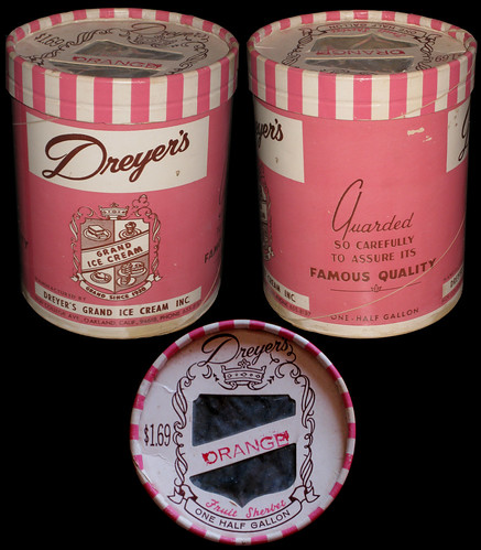 Dryers Ice Cream. Dreyers Orange Ice Cream