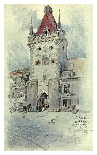012-Turkheim-La puerta Baja-Alsace-Lorraine-1918- Edwards George Wharton