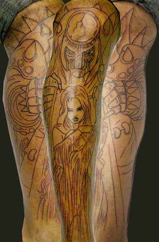 Tatuagem Luis Royo Secrets Tattoo Leg Sleeve WIP sleeve tattoo