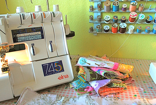 busy sewing