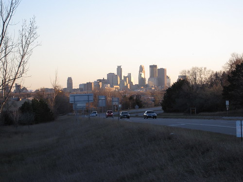 University Ave and Minneapolis Skyline from 37th Ave NE