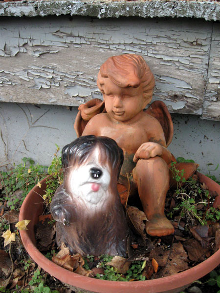 A Cherub and His Dog (Click to enlarge)