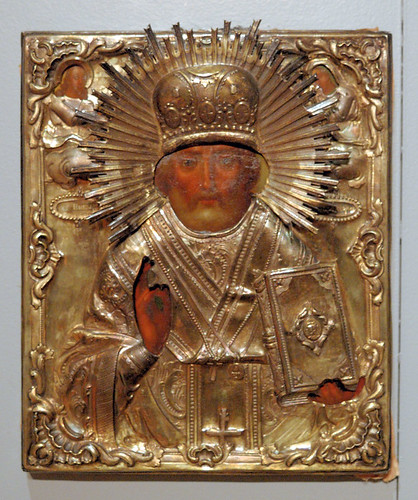 Russian Icon, at the Saint Louis University Museum of Art, in Saint Louis, Missouri, USA - Saint Nicholas 1