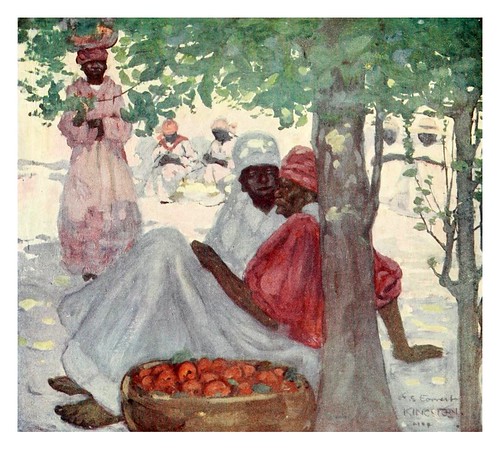 025-Un mercado callejero en Jamaica-The West Indies 1905- Ilustrations Archibald Stevenson Forrest