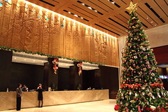 【蘭城晶英】Lobby 之木雕與耶誕樹