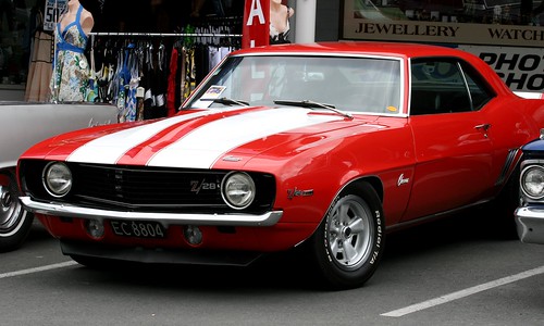 Chevrolet Camaro 1969 in Red with White 