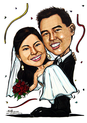 Wedding couple caricatrues 241109