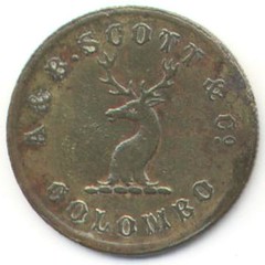 1859 Scott Coffee token, Ceylon (obverse)
