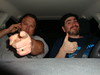 Bill Ritter and Dan Holmes in a rental car