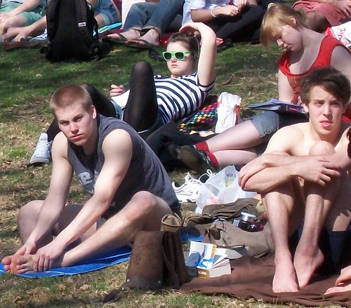 sunbathers in central park ny. sunbathers in central park ny.