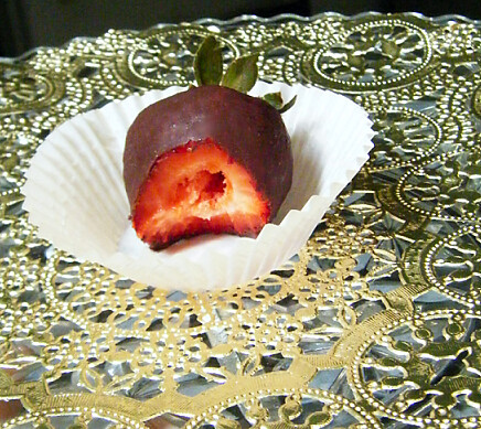 Healthy Chocolate Dipped Strawberry