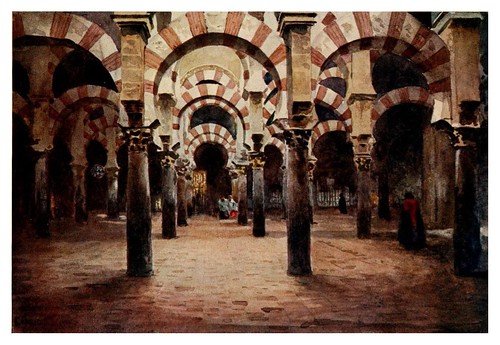019-Córdoba-Interior de la Mezquita2-Cathedral cities of Spain 1909- W.W Collins