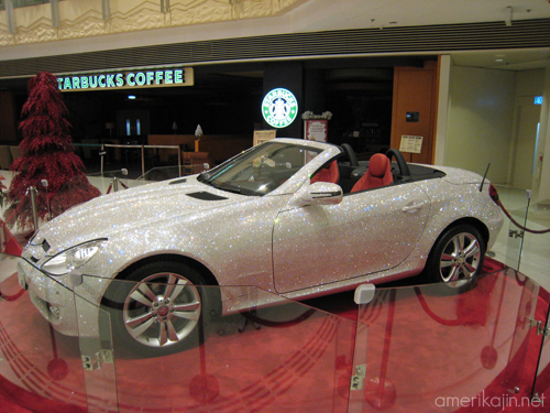  this MercedesBenz SLK200 on display drenched with Swarovski crystals