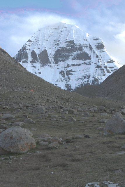 the Kailash, the sacred mountain of two religions, Buddhists and Hindus Tibet  4