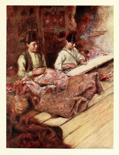 007-Reparadores de alfombras- Constantinople painted by Warwick Goble (1906)