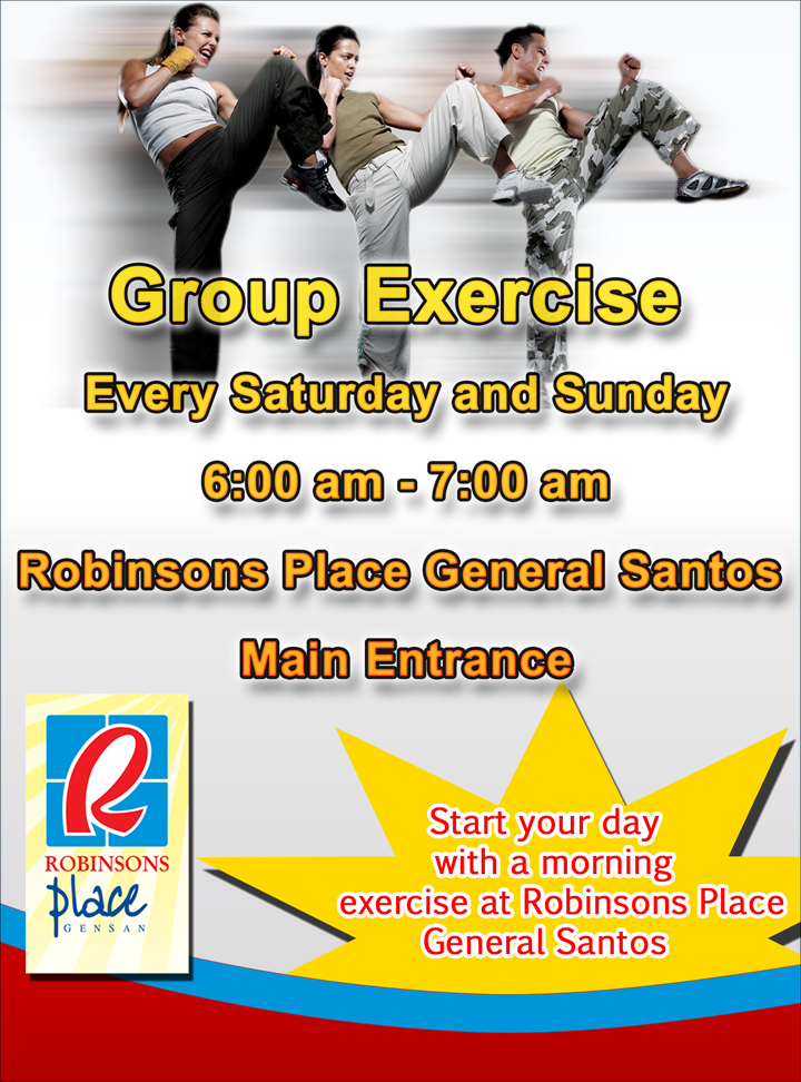 Robinsons GenSan s Poster for their Group Exercise Activity
