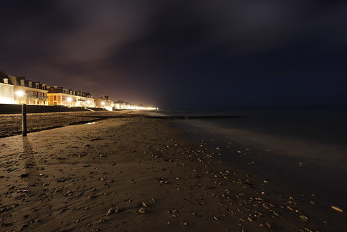La plage de Saint Aubin sur mer, vers l'Ouest