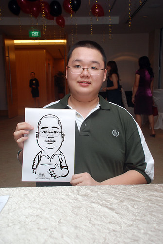 caricature live sketching for birthday party 220110 - 3