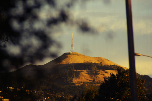 The radio tower on the hill