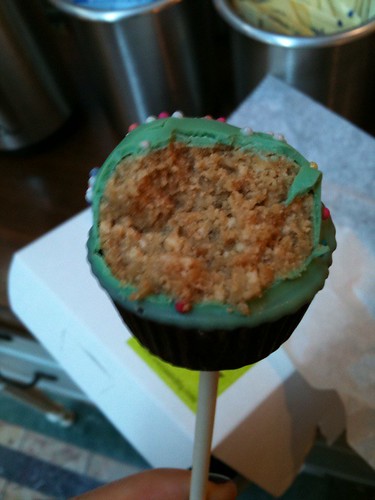 Peanut butter cupcake pop at Cocoa and Fig, Minneapolis