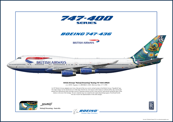 British Airways Nalanji Dreaming , Australia, Boeing 747-436 G-BNLN