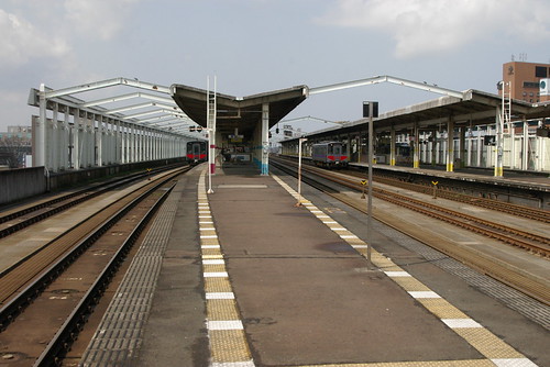 Overview of platforms in Tottori sta,Tottori,Tottori,Japan /Mar 11,2010