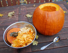 gutted pumpkin