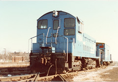 Conrail caboose hop at Brighton Junction. Chicago Illinois. January 1988.