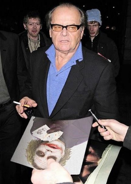 Nicholson with Joker picture