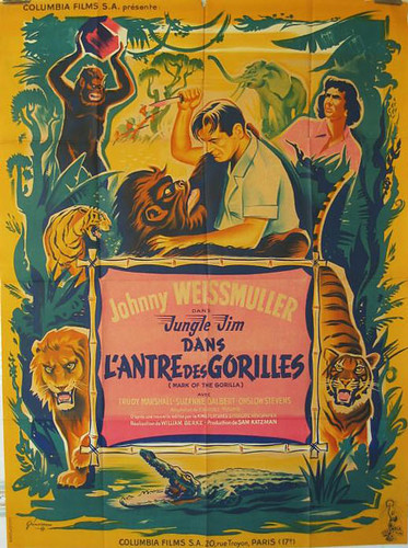 JUNGLE JIM MARK OF THE GORILLA French one sheet