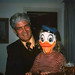 Frank Moss with Ben Treasure in a Donald Duck mask (he’s now over 6 foot tall)