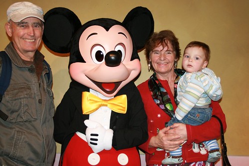 Avi, Gigi, Grandpa, and Mickey