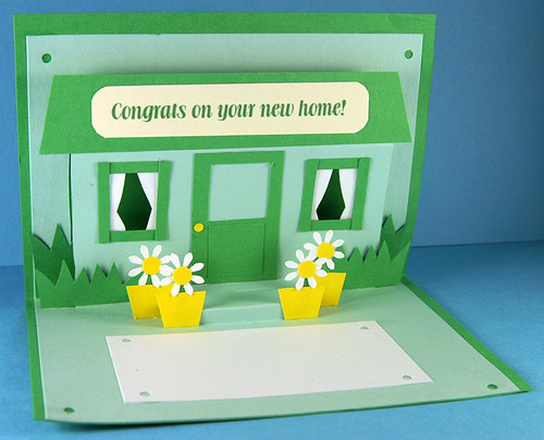 New Home Pop Up Card by She's Batty Designs