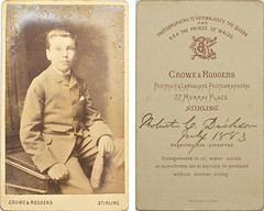 Robert C(?) Dickson, July 1883, by Crowe & Rodgers, Stirling