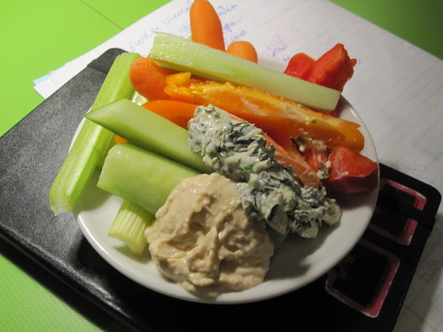 Veggies and dips from the bistro - free