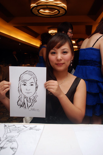 Caricature live sketching for Hock Cheong Printing Pte Ltd D&D 2009 - 4