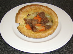 Shin of Beef Stew in Giant Yorkshire Pudding