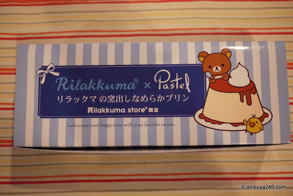 The Rilakkuma Pastel Pudding set from the Rilakkuma Tokyo Station Store.