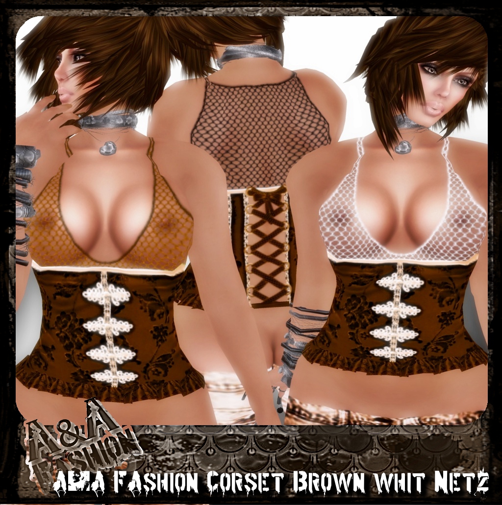 A&A FAshion Corset whit Netz brown