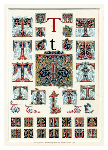 014-Letra T-Owen Jones Alphabet 1864- Copyright © 2010 Panteek.  All Rights Reserved