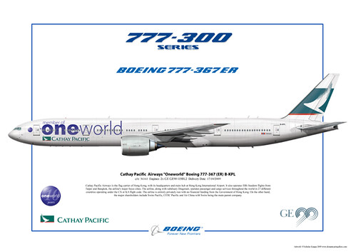 Cathay Pacific  Airways Oneworld Boeing 777-367 ER B-KPL