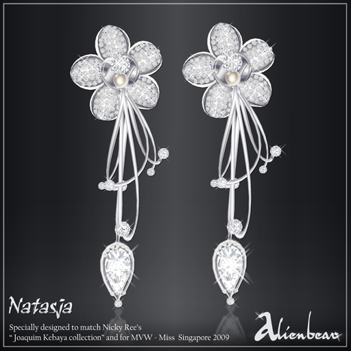 Natasja earrings white
