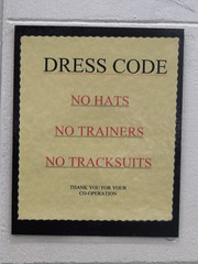 Dress Code sign - The Tap & Spile - Gas Street...