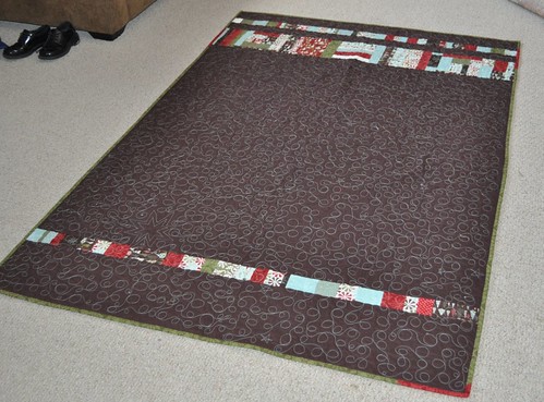 quilt back--figgy pudding Christmas quilt