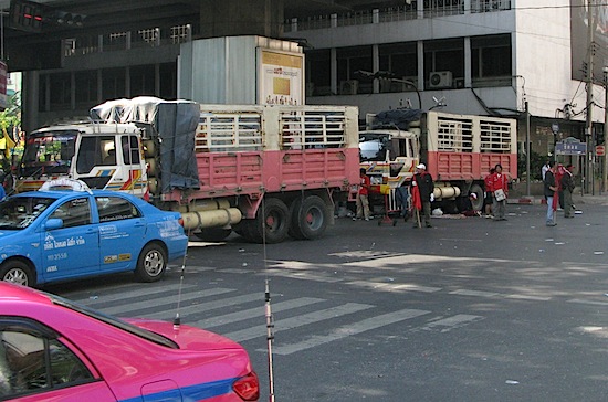 Roadblock at Chit Lom