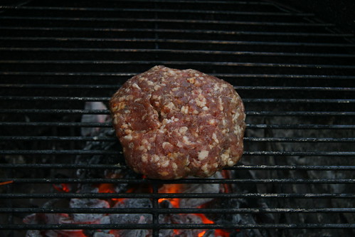 Sausage Patty on the Grill