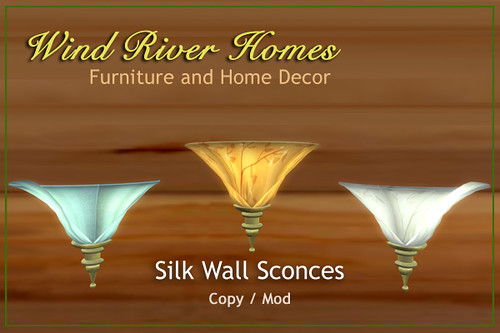 Silk and Brass Wall Sconces by Teal Freenote