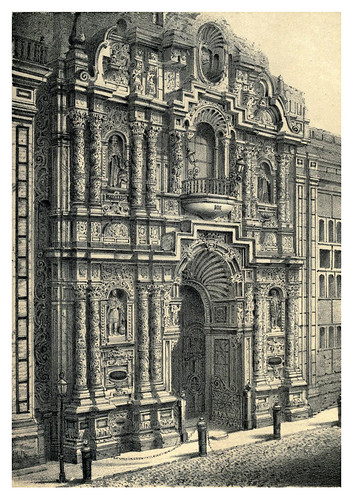 002-Fachada de la iglesia de la Merced-Lima or Sketches of the capital of Peru-1866- Manuel Atanasio Fuentes Delgado